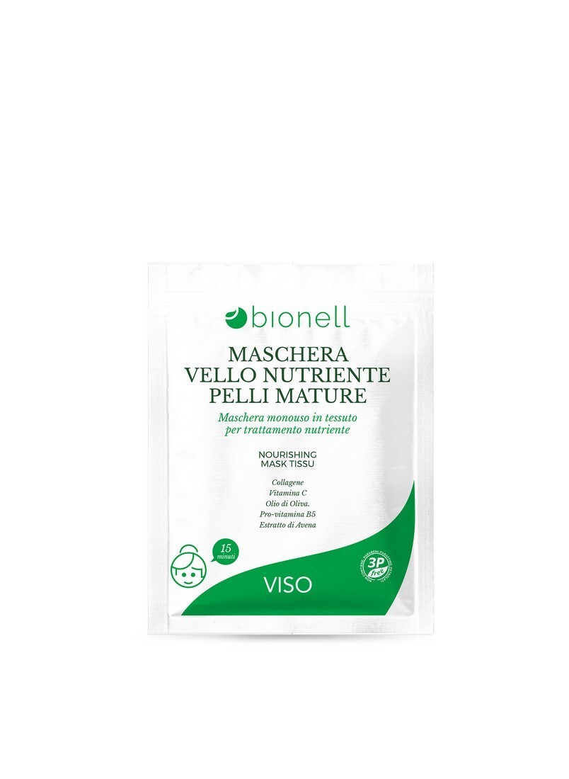 Maschera monouso vello in tessuto pelli mature Bionell 00491