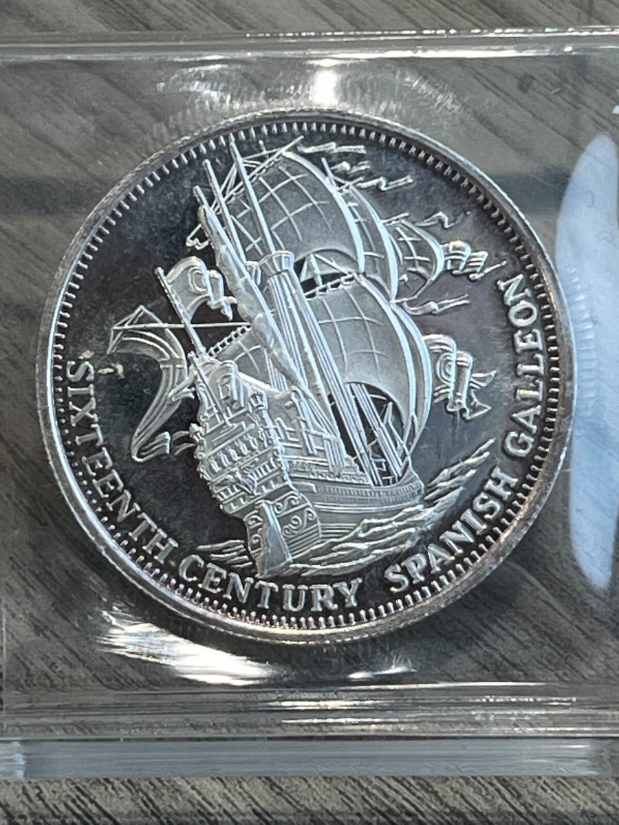 16th Century Spanish Galleon 1oz. .999 Silver Round | eBay