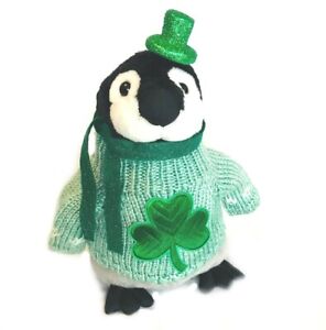 St. Patrick's Day Penguin Plush, Stuffed Penguin, Gift, Irish, Toy (10