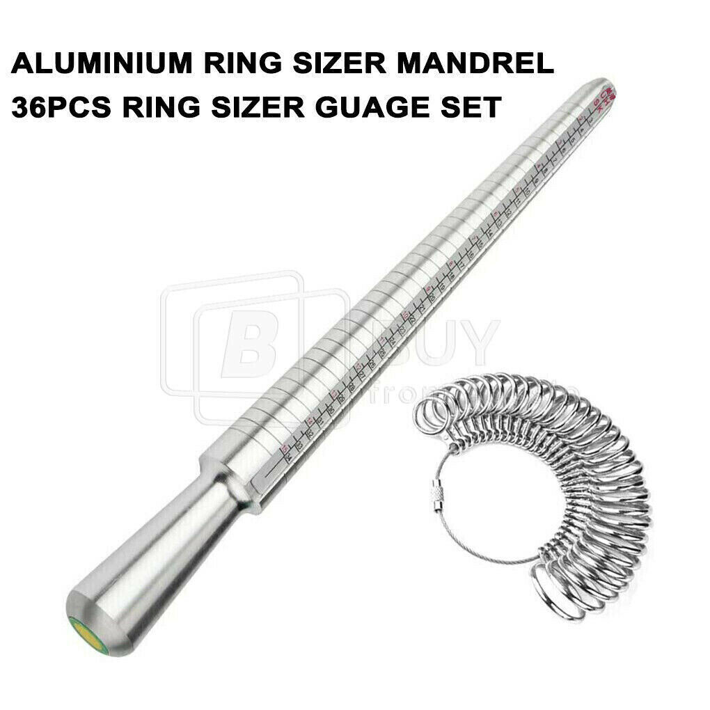 Ring Mandrel Sizer Steel Gauge Rubber Hammer Stick Tool Set Jewelry Making Kit eBay