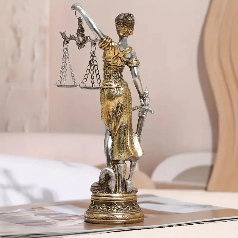 Griechische Figur der Justitia römische Göttin der Gerechtigkeit Anwalt Statue - Bild 3 von 4