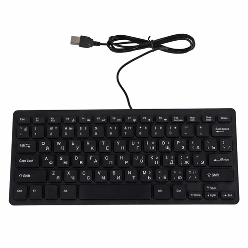 USB Black Computer Keyboard 78 Keys For PC Notebook Computer General Wired - Picture 8 of 10