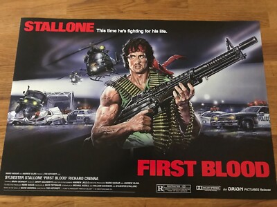 3 Posters Rambo First Blood, 2 and 3 Sylvester Stallone 420mm x 594mm (A2)