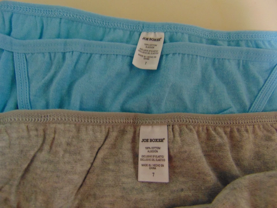 Bikini de tiro bajo Two Joe Boxer 100 % algodón bragas talla 7 grandes piezas # A4 Foto 2 de 4