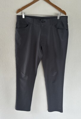 Public Rec Men's 36x32 Gamechanger Commuter Pants Gray Stretch Comfort Zip