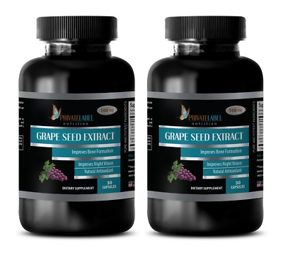 Super Antioxidant - GRAPE SEED EXTRACT 150mg - stem cell supplement - 2 Bottles