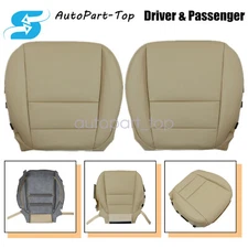 For 2007 to 2012 Acura MDX 2PCS Front Bottom Replacement Leather Seat Cover Tan