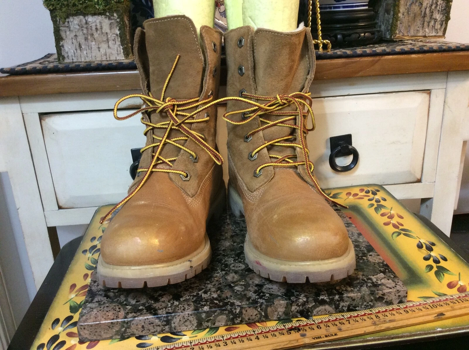 Stivali antifatica Timberland donna oro metallizzato con lacci taglia 6 5