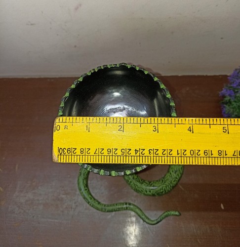 Python Serpent Statue Oil Diya Lamp Brass Reptiles Snake Sculpture Decor AJ181 - Picture 12 of 12