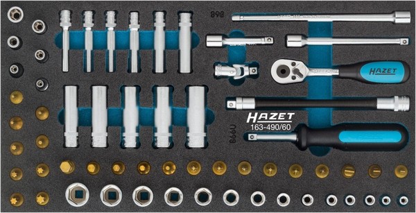 Hazet SteckschlüSselsatz 6,3Mm 1/4 Zoll Torx Ph Pozidriv Pz Schlitz 60Tlg 163-49-image