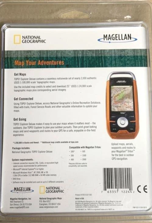 National Geographic Magellan GPS Topo Explorer Deluxe DVD exploring hiking maps - Image 2 of 3