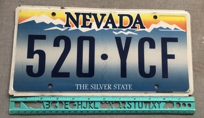 *License Plate, Nevada, The Silver State, 520 YCF