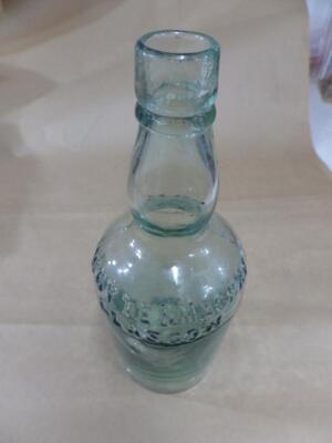 vintage clear glass Whyte & Mackay glasgow cork seal scotch whiskey bottle
