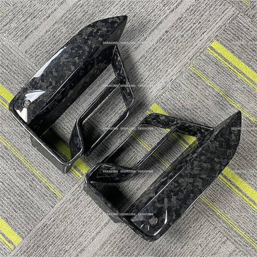 FOR 2021-23 BMW F90 M5 FORGED CARBON FIBER FRONT BUMPER AIR DUCT INLET VENT TRIM - Picture 7 of 19