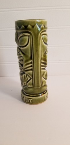 Vintage Hawaiian Luau Hut Tiki Mug Green 6.25" Japan - Picture 4 of 10