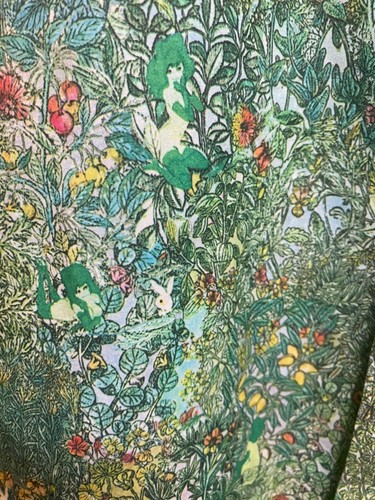 Camisa abotonada vintage años 70 Impulse Playboy conejito verde estampado floral M - Imagen 8 de 8