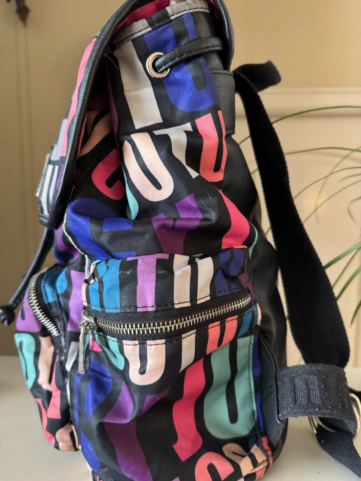 Juicy Couture Drawstring Backpack Multicolor Sati… - image 7