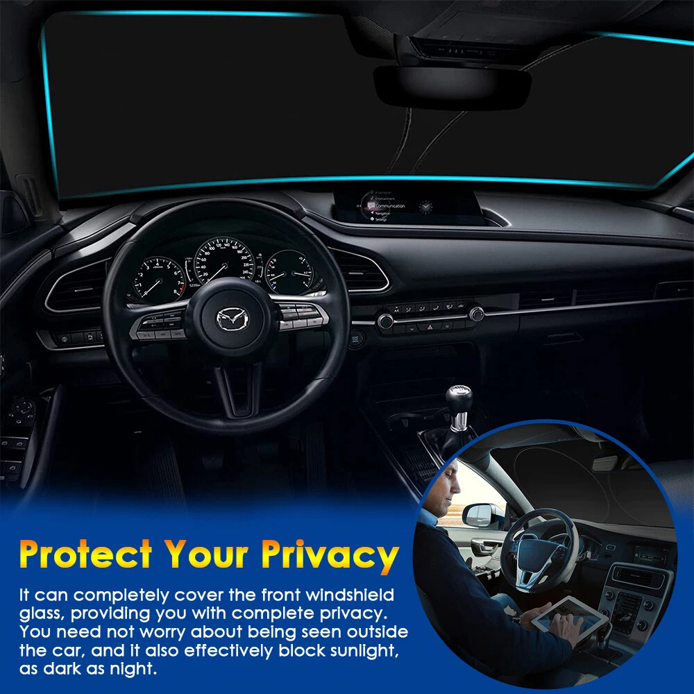 Car Sun Shade Windshield Front Window Cartoon Visor SUV Foldable UV Shield Cover