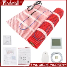 10-100sqft Electric Floor Heat Mat Kit, 120V Underfloor Radiant Heating System