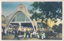 COCHINECHINA Soctrang fish market color RPPC 1950s 