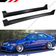FOR 2006-2011 HONDA CIVIC 4 DOOR SEDAN MUG RR STYLE SIDE SKIRT EXTENSION PANEL