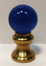 LAMP FINIAL-GLASS ORB LAMP FINIAL-SKY BLUE