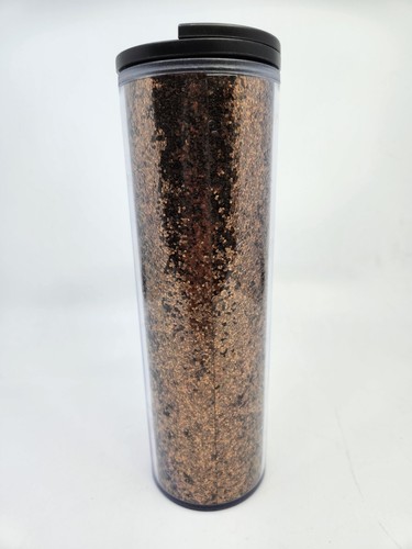 Vaso Starbucks Holiday 2019 lámina de oro negro caliente y frío estrecho 16 oz - Imagen 3 de 10