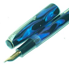 A BEAUTY!   CONWAY STEWART 16   BLUE FLAME  c.1952  MINT / SERVICED / BOXED