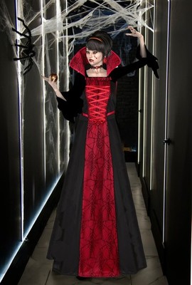 vampire dress women Halloween Adult Costume, Costume, Blood Drips Corset & Skirt, Gothic Black Red Dress, Dark Angel Costume, Horror Photoshoot You will love how you feel in this gorgeously rich costume made with high quality materials and craftsmanship Women Halloween Horror Cosplay Witch