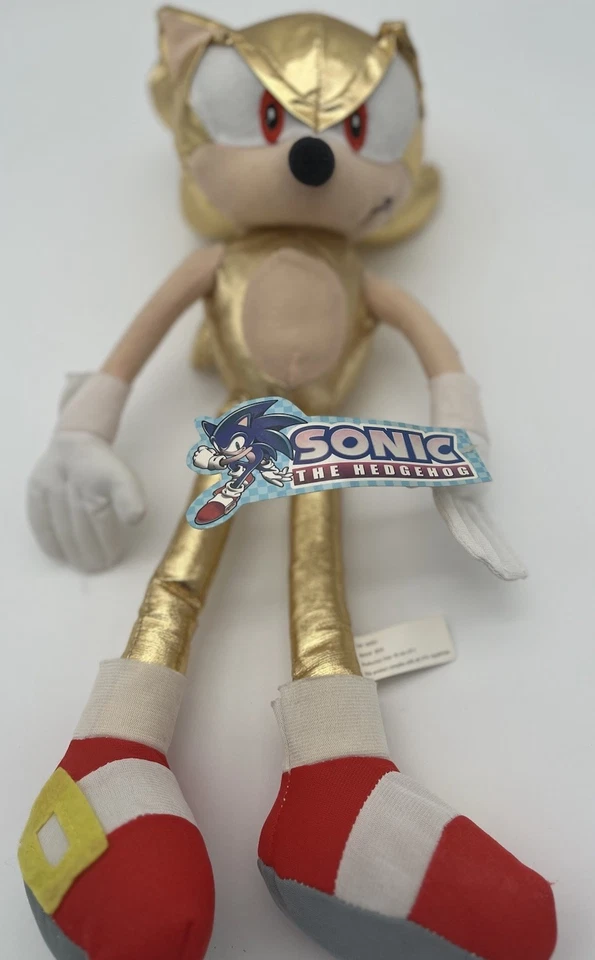 Peluche Kellytoy SUPER SONIC 15” pulgadas RARO Sonic The Hedgehog oro amarillo nuevo con etiquetas 2011 Foto 3 de 4