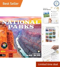 Stunning 2026 National Parks Mini Wall Calendar - Perfect Gift for Nature Lovers