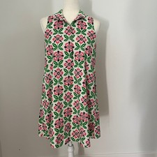 Tuckernuck Charlie Shirt Dress Womens XXS Pink Green Floral Sleeveless Preppy