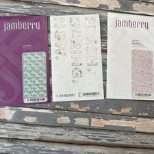 Lot Of 3 Jamberry Nail Wraps Destiny, Forward Thinking, Going Dotty Full Sheets