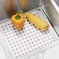 Small Sink Mat,2 Pack White 11.2X12.7Inch Sink Protector Mats for Bottom of Kitc