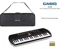 Casio SA81 NUOVA TASTIERA SA 81 (EX SA76 SA77) NERA 44 Tasti Kit Borsa + 6 PILE