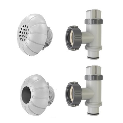 Plunger Valve, Inlet Nozzle, Outlet Strainer Set, Above Ground Pool, Parts