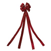 Weihnachtsschleife Christbaumschleife Dekoschleife Schleife Kariert Rot 33X130Cm