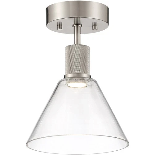 Access Lighting 63146LEDD-BS/CLR Port Nine Semi-Flush Mount Brushed Steel - Picture 1 of 4