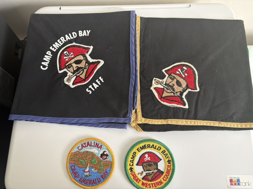 BSA VINTAGE CAMP EMERALD BAY PATCHES & NECKERCHIEFS