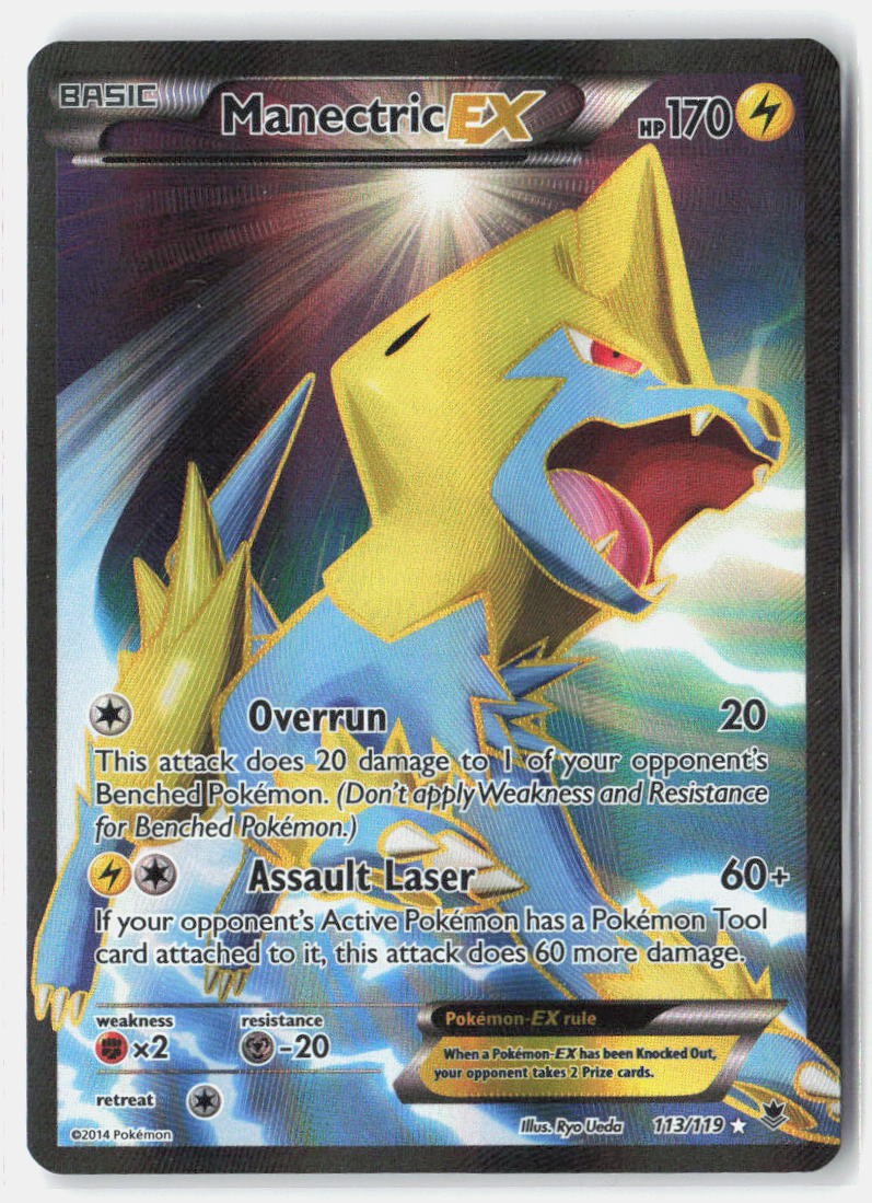 Pokemon tcg XY - Phantom Forces Manectric EX (113 Full Art) Lightly played