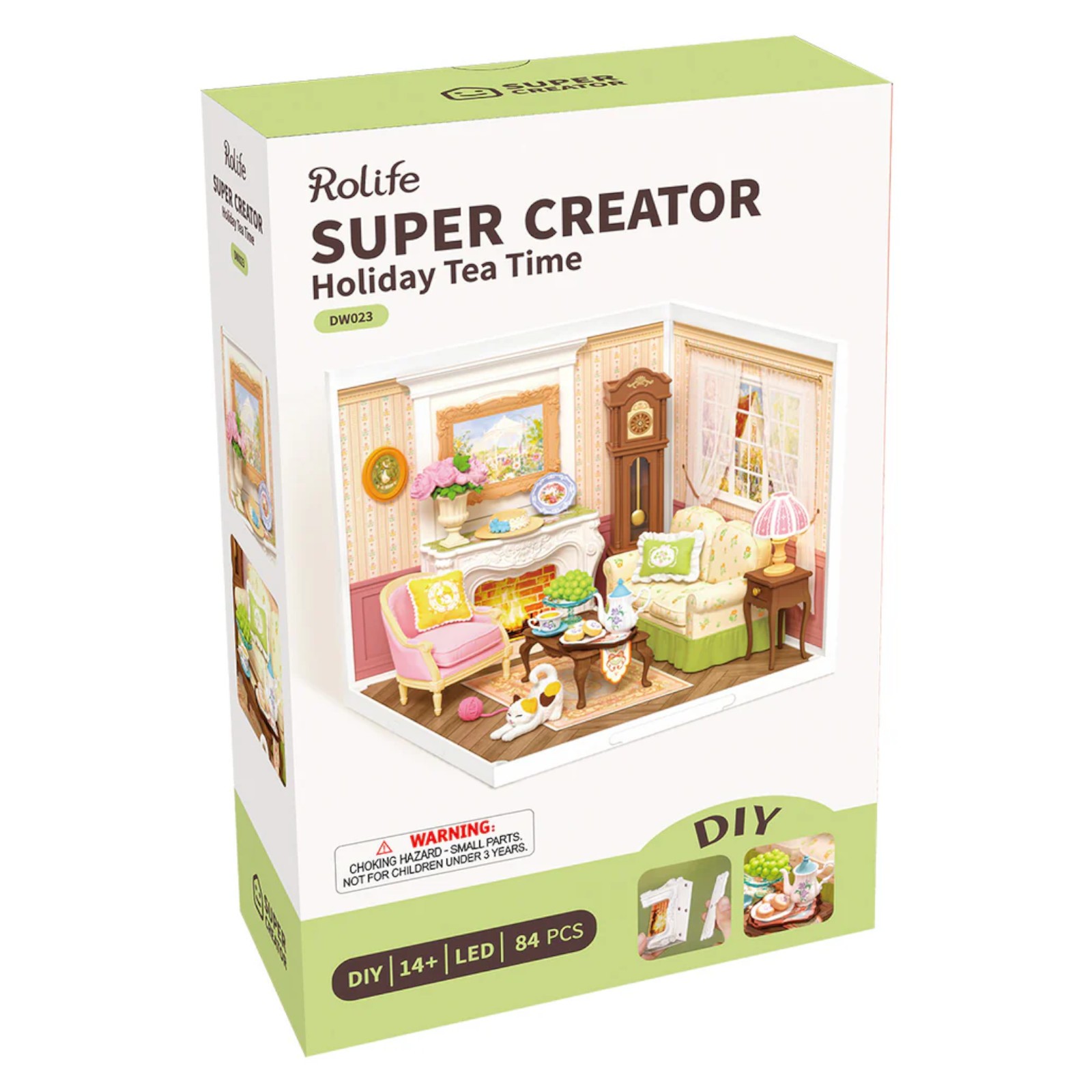 Rolife Holiday Tea Time DIY Miniature House 3D Puzzle DW023 - Image 2