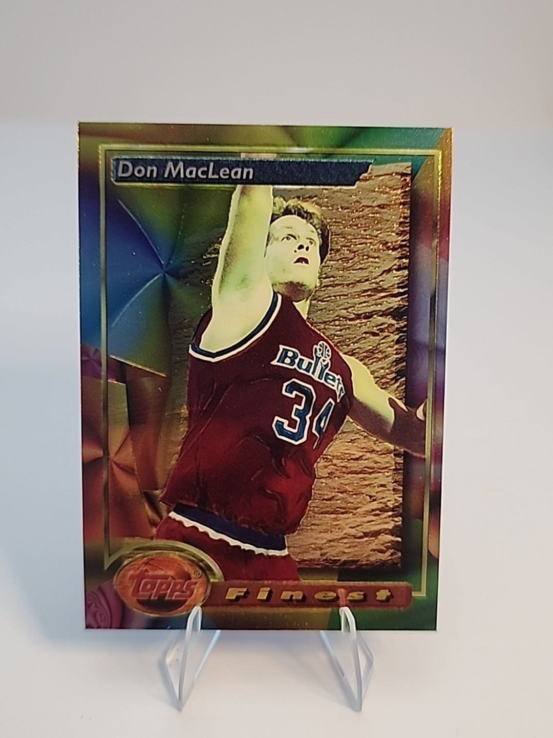 DON MACLEAN 1993 TOPPS FINEST MOMENT BASKETBALL BULLETS