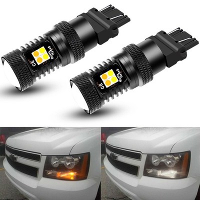 LED 2-Color Switchback Front Turn Signal Bulbs Pair for 97-03 Pontiac Grand Prix