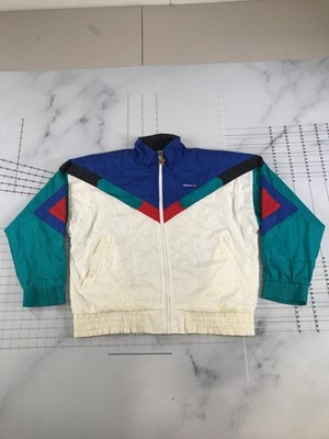 Vintage Ellesse Jacket Mens 00 XL Multicolor Colorblock Full Zip Windbreaker