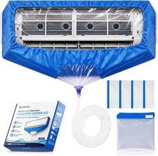 Mini Split Cleaning Bag: 360  Waterproof AC Cover with Drain Hose, 40-51 in
