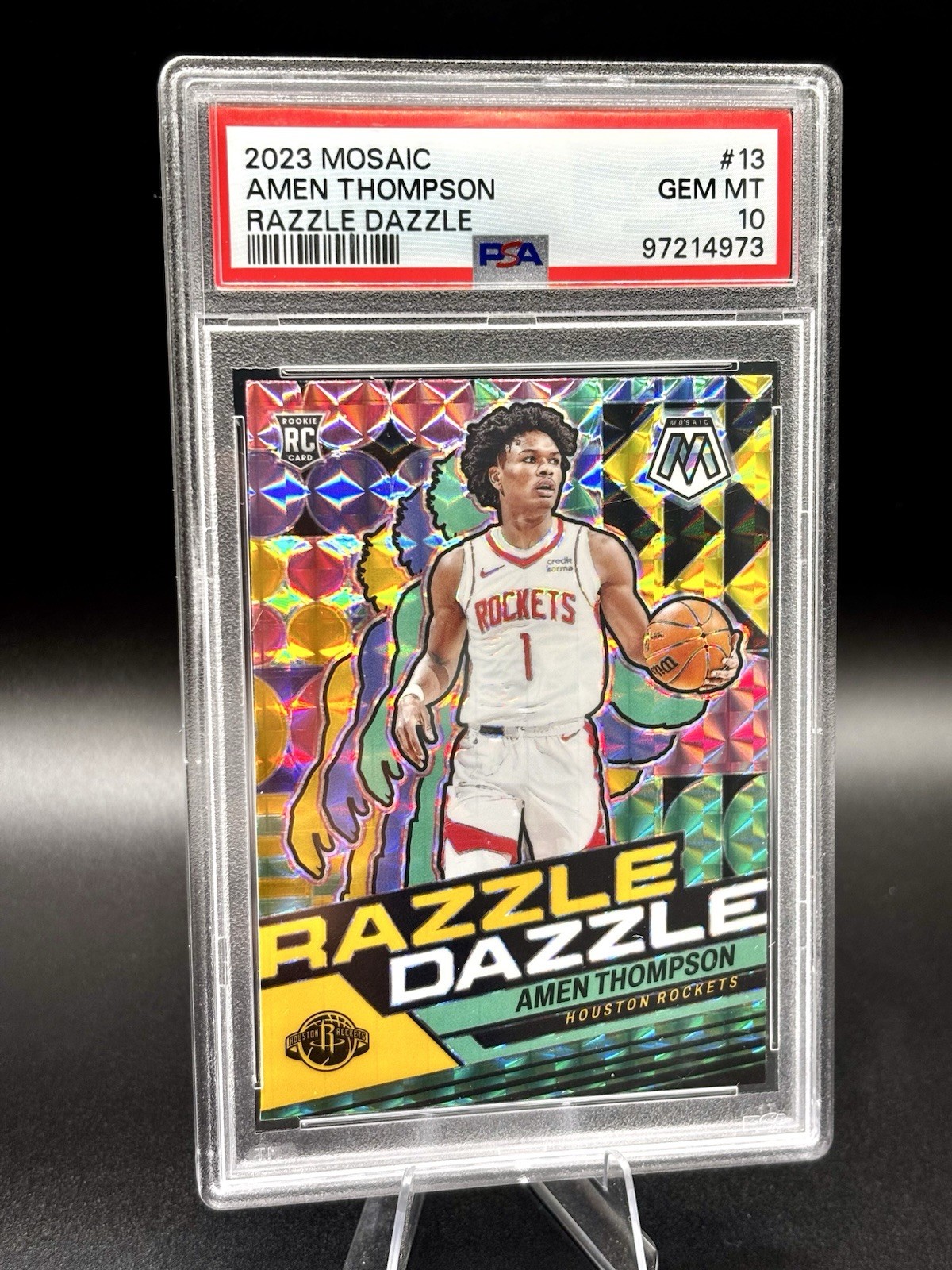 2023 Mosaic Amen Thompson Razzle Dazzle Rookie RC PSA 10 Rockets