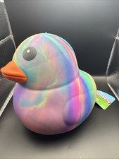 Sunny Days Tie Dye Duck Squeezy Squishy Stress Toy Blue Pink New Free Shipping
