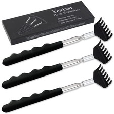 3 Pack Back Scratcher Extendable Metal Portable Back Scratcher for Men Women