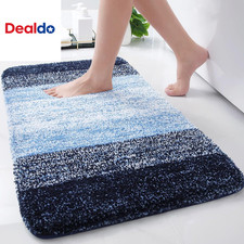 Microfiber Bathroom Rugs, Shaggy Soft and Absorbent Bath Rug, Non-Slip, Thick Pl