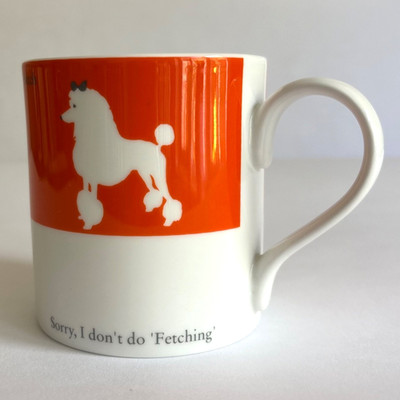 Silhouette Pudel Orange Kaffeebecher Wiederholung Wiederholung Bone China Teetasse Apportieren
